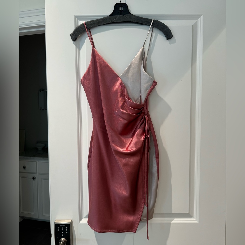 Silky two toned cocktail dress from About us